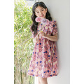 【韓國正品】夏裝中大童粉紅色碎花連衣裙_6