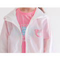 【韓國正品】夏裝中大童休閒粉色字母連帽防晒外套/親子裝_3