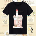 夏裝韓版角落生物莫代爾短袖T袖/上衣/親子裝(1~16款)黑色大人款_2