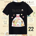 夏裝韓版角落生物莫代爾短袖T袖/上衣/親子裝(17~32款)黑色小孩款_5