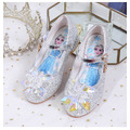 韓版冰雪奇緣亮鑽水晶公主鞋/高跟鞋/禮服/花童搭配(銀色)