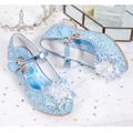韓版冰雪奇緣亮鑽水晶公主鞋/高跟鞋/禮服/花童搭配(藍色)_1