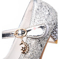 韓版冰雪奇緣亮鑽水晶公主鞋/高跟鞋/禮服/花童搭配(銀色)_1