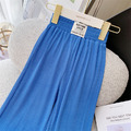 2022夏裝韓版中大童糖果色冰絲直筒褲/闊腿褲/長褲(6色)_8
