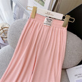 2022夏裝韓版中大童糖果色冰絲直筒褲/闊腿褲/長褲(6色)_3
