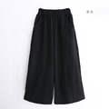 2022夏裝韓版中大童冰絲闊腿腿/寬版七分褲/親子裝(3色)_2