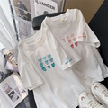 2022夏裝韓版中大童漸層愛心刺繡圓領上衣/T恤/親子裝(2色)