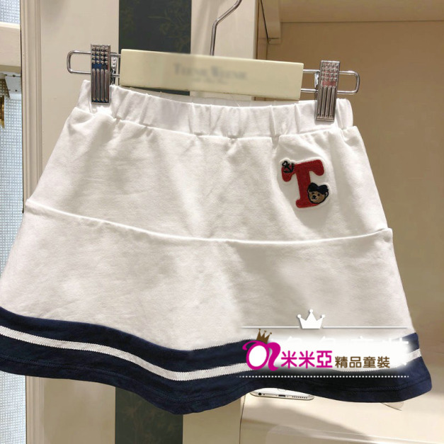 2022夏裝韓版中大童海軍風防走光裙褲/半身裙褲(2色)