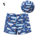 韓國外貿男童鯊魚/恐龍/漫威/小汽車圖案泳褲+泳帽二件套裝(12款)_5