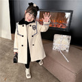 2022冬款韓版中大童學院風中長款毛呢外套/大衣_2