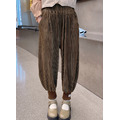 2022秋冬款韓版中大童燈芯絨束腳燈籠褲/休閒長褲_5