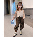 2022秋冬款韓版中大童燈芯絨束腳燈籠褲/休閒長褲_4