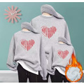 韓版加絨中大童愛心長袖大學T上衣/親子裝(3色)_2