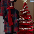 秋冬款韓版中大童格紋毛呢背心裙/親子裝_4
