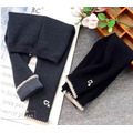 秋冬款韓版大中小童愛心彈力加絨休閒長褲/內搭褲(2色)