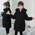 冬款加厚保暖中大童羽絨夾棉中長款連帽外套/大衣(3色)_3