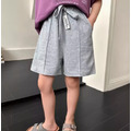 夏款韓版棉質素色運動休閒五分褲/短褲(4色)_1