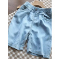 夏款韓版中大童天絲棉薄款牛仔短褲/五分褲(2色)_4