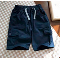 夏款韓版中大童棉質休閒口袋短褲/五分褲(2色)_1