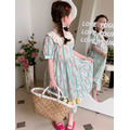 夏裝韓版女童田園風蕾絲方領碎花公主裙/連衣裙_4