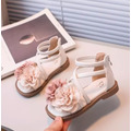 夏款韓版花朵公主軟底防滑涼鞋/公主鞋/羅馬鞋(3色)_2