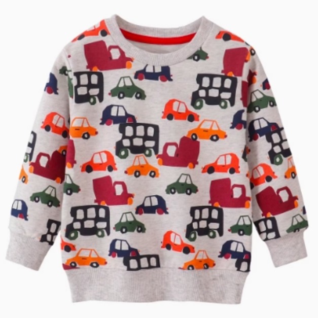 秋裝新款男童汽車印花純棉長袖上衣(A款)