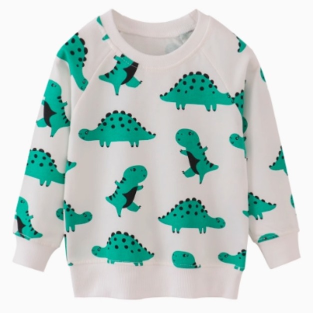 秋裝新款男童恐龍印花純棉長袖上衣(B款)