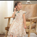 夏款中國風小碎花旗袍公主裙/連衣裙/改良式旗袍裙_1