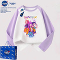 韓版童裝KPOP獵魔女團純棉長袖上衣/T恤(粉色/藍色/紫色/桃紅)_2