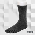 銀纖男寬口五趾襪_1