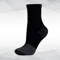 D-Silver 銀纖羊毛男毛巾襪 - 黑 SW001