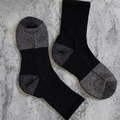 D-Silver 銀纖羊毛男毛巾襪 - 黑 SW001_4