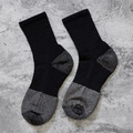 D-Silver 銀纖羊毛男毛巾襪 - 黑 SW001_1