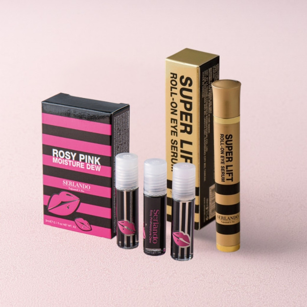 詩蘭朵 SERLANDO｜ 眼唇好氣色組｜粉漾嬌點潤紅露＋音波亮眼精華筆