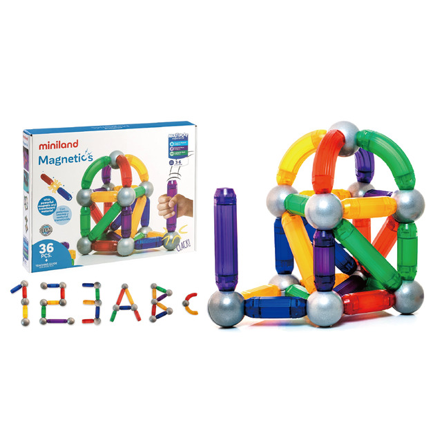 【西班牙miniland】12cm磁力棒36件組