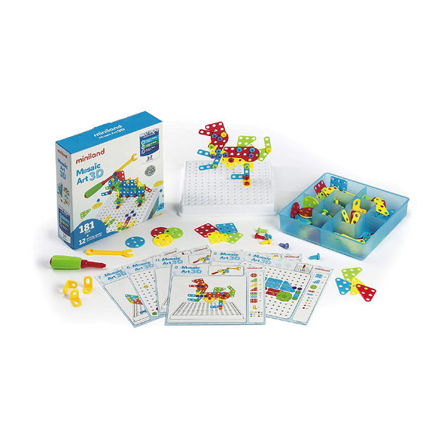 【西班牙miniland】小手轉轉螺絲拼圖