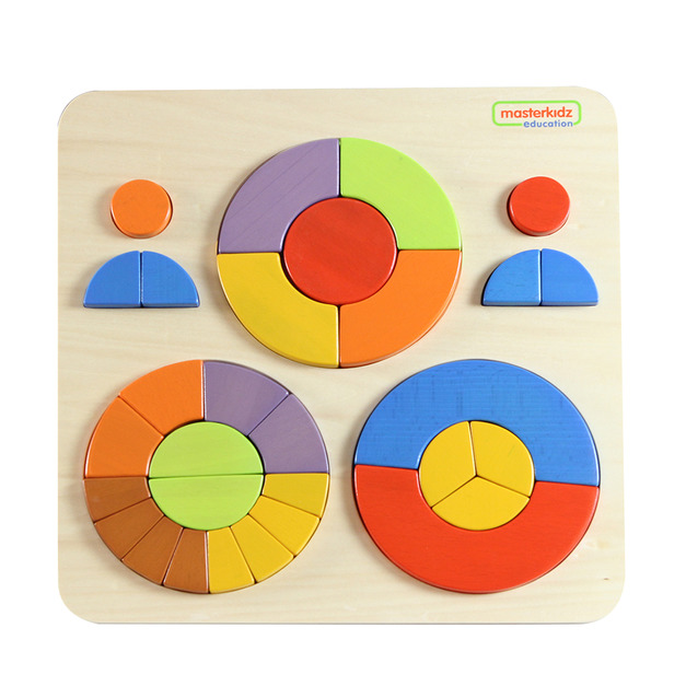 幾何分數創意拼圖遊戲板