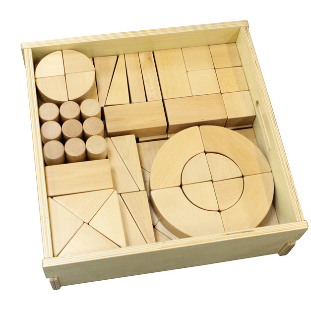 巨型實木積木92件套裝(含收納箱+教案)