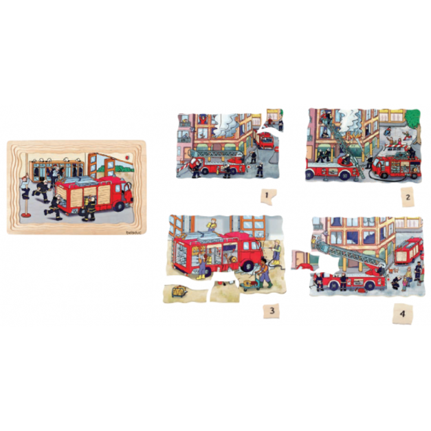 多層拼圖-救火場