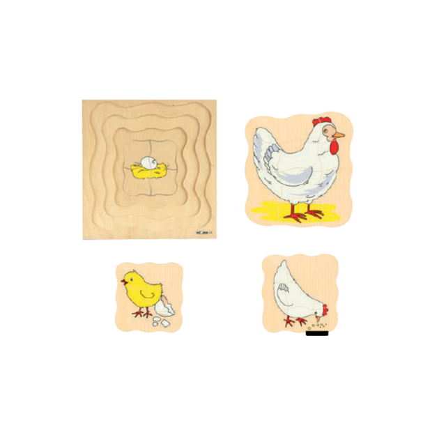 四層拼圖之成長系列-母雞