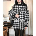 復古毛呢千鳥格小香套裝_4