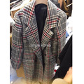 復古大格紋60%羊毛大衣_3