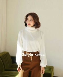 皮草圍巾雪紡上衣