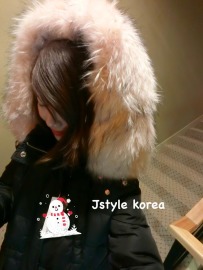 超澎湃浣熊毛輕羽絨大衣