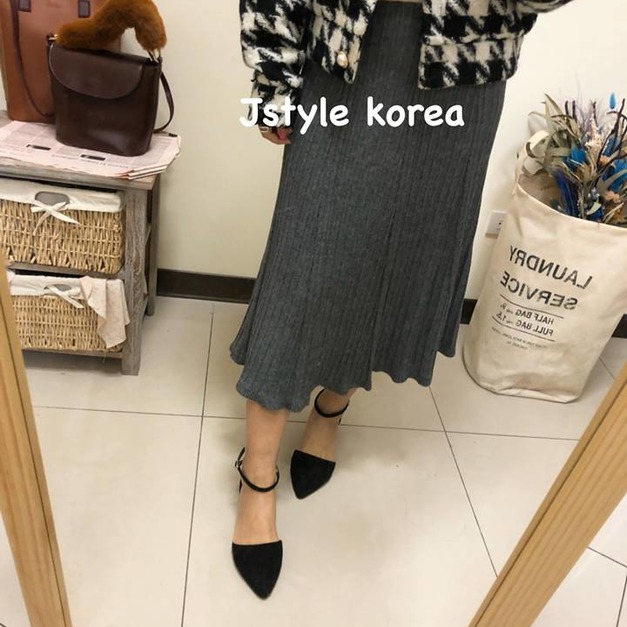 優雅氣質彈力微魚尾針織裙