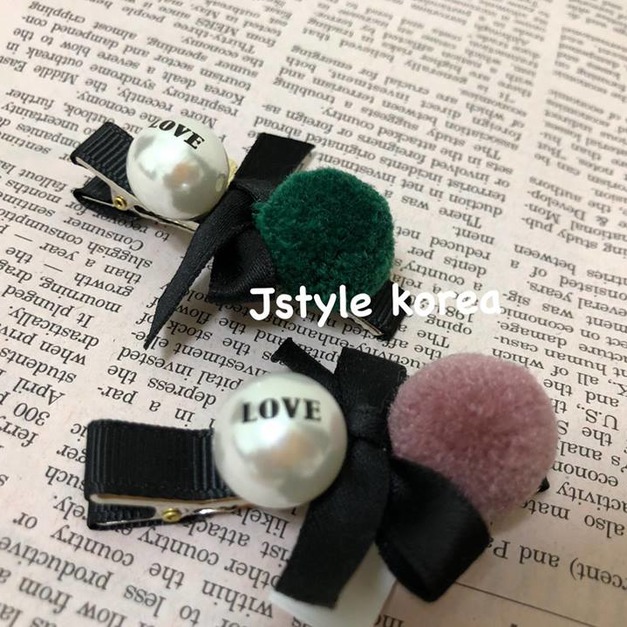 預購A彩球珍珠小髮夾(兒童大人可)