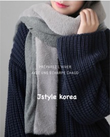 預購A拼接皮草兩用披肩圍巾