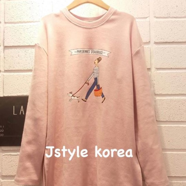 預購A文青風遛狗女孩T