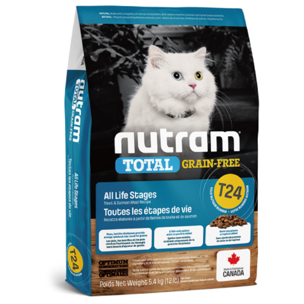 NUTRAM 紐頓 T24 無穀貓-鮭魚+鱒魚 5.4kg