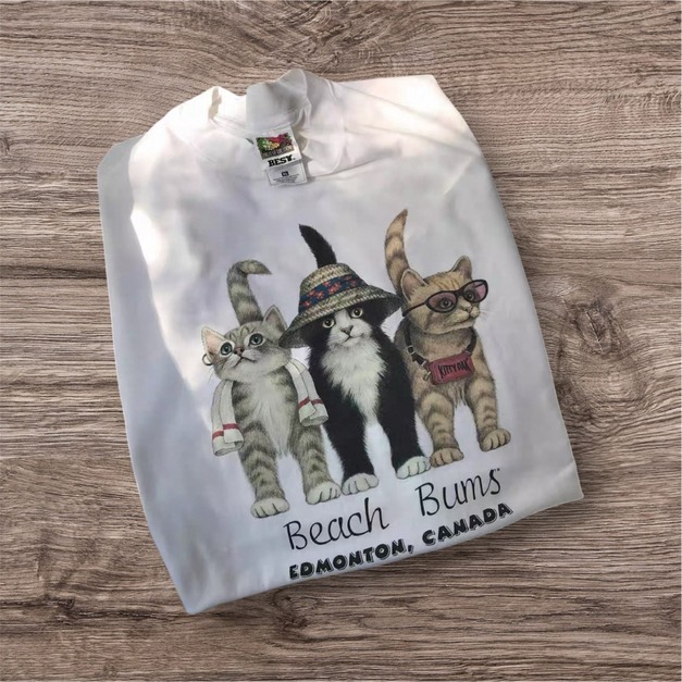 海灘貓寬鬆T恤(多款可選)